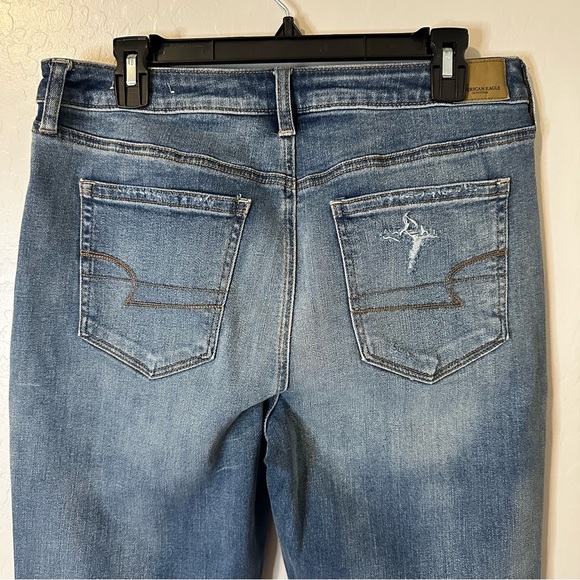 💝AE High-Rise Slim Straight Leg Stretch X NWT Women's Jean 12S - Picture 5 of 11